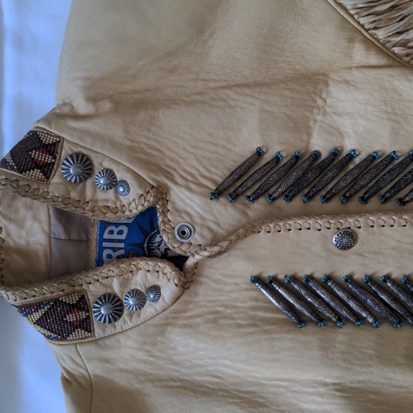 Tribe America Leather Fringed jacket, and pants. - Picture 5 of 8